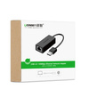 Ugreen zewnętrzna karta sieciowa RJ45 - USB 2.0 100 Mbps Ethernet czarny (CR110 20254)