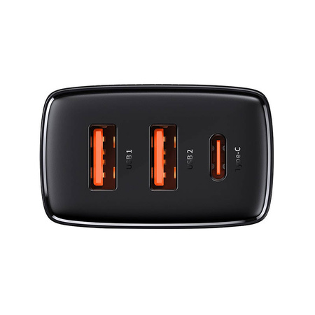 BASEUS ŁADOWARKA SIECIOWA QUICK CHARGER 2XUSB USB-C PD 30W 3A DO TELEFONÓW