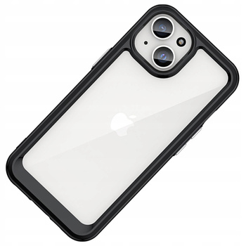 Wzmocnione etui z elastyczną ramką do iPhone 15 Plus Outer Space - czarne