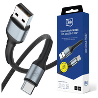 Kabel 3MK Hyper Cable N-SERIES USB-A do  USB-C 1m 9V/2A 18W czarny