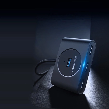 UGREEN ROZDZIELACZ HUB USB 3 2 GEN 1 4X USB DO LAPTOP PC MACBOOK CZARNY