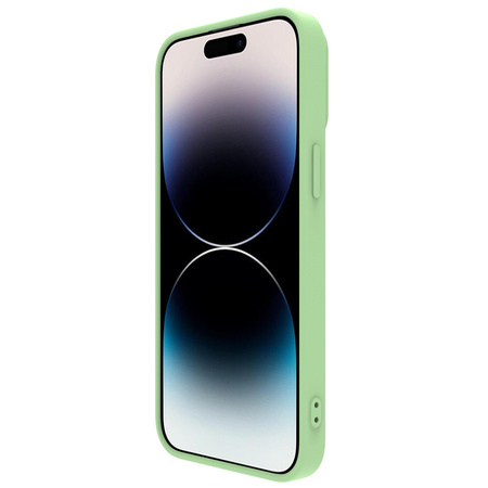 Nillkin CamShield Silky Silicone Case etui iPhone 14 Pro pokrowiec z osłoną na aparat zielony