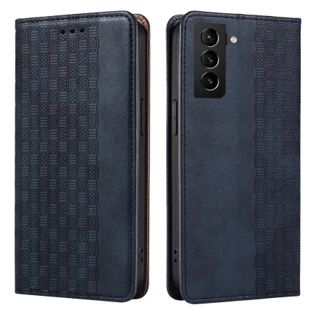 Magnet Strap Case etui do Samsung Galaxy S22+ (S22 Plus) pokrowiec portfel + mini smycz zawieszka niebieski