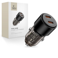 TECH-PROTECT ŁADOWARKA SAMOCHODOWA 2-PORT USB DO TELEFONÓW SAMOCHÓD PD 100W