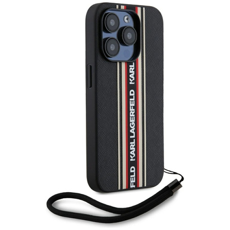 KARL LAGERFELD ETUI SAFFIANO ATHLEISURE STRIPES CORD DO IPHONE 15 PRO