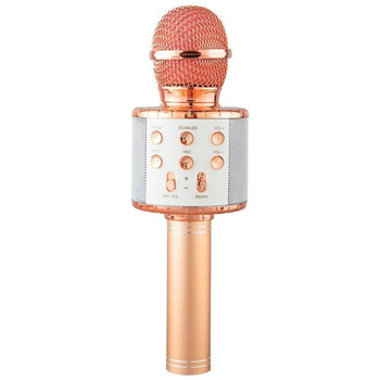MAJESTICLINE MIKROFON KAROKE DO TELEFONU PODŁĄCZENIE BLUETOOTH RÓŻOWY