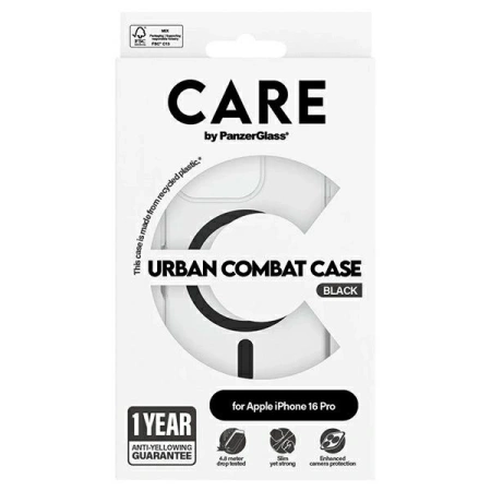 CARE by PanzerGlass Flagship Case iPhone 16 Pro 6.3 czarny/black MagSafe 1346