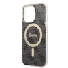 Zestaw Guess GUBPP13LH4EACSK Case+ Charger iPhone 13 Pro czarny/black hard case 4G Print MagSafe