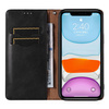 Magnet Strap Case etui do Samsung Galaxy A12 5G pokrowiec portfel + mini smycz zawieszka czarny