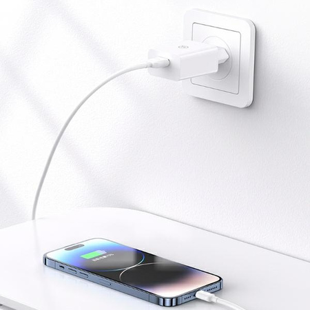 USAMS ŁADOWARKA SIECIOWA 18W Z KABLEM DO LIGHTNING IPHONE 11 12 13 14 15