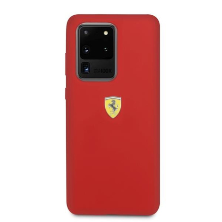 Etui Ferrari Hardcase Silicone na Samsung Galaxy S20 Ultra - czerwone