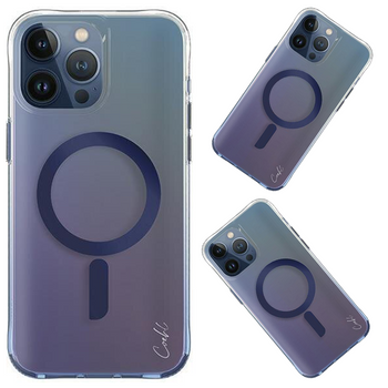UNIQ etui Coehl Dazze iPhone 15 Pro Max 6.7" Magnetic Charging niebieski/azure blue