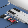 Choetech podstawka stacja wielofunkcyjna do laptopa PD/USB-C HDMI(4K/30Hz)/2xUSB-A/1xUSB-C/1xSD/1xTF czarny (HUB-M43)