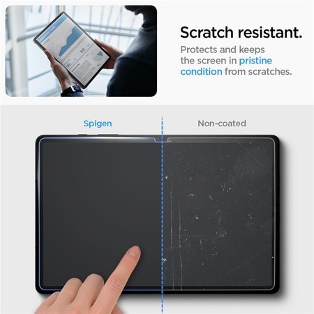 SZKŁO HARTOWANE SPIGEN GLAS.TR ”EZ FIT” GALAXY TAB S9+ PLUS 12.4 X810 / X816B CLEAR