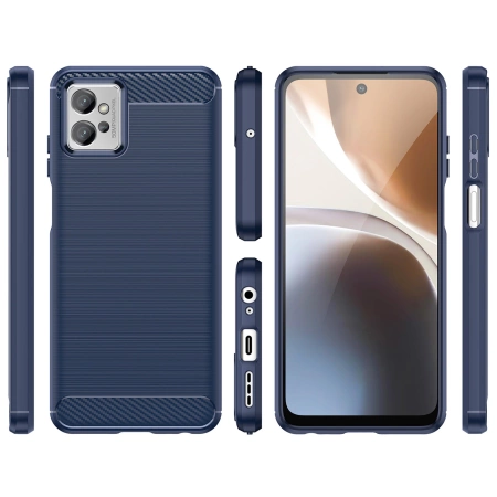 Carbon Case etui Xiaomi Poco F4 5G elastyczny silikonowy karbonowy pokrowiec czarne