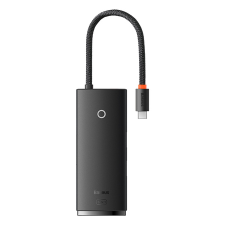 Baseus Lite Series wielofunkcyjny HUB USB Typ C - 2 x USB 3.0 / USB Typ C / HDMI 1,4 / SD/TF czarny (WKQX050001)