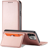 Magnet Card Case etui Samsung Galaxy A23 5G pokrowiec z klapką portfel podstawka różowe