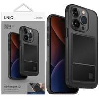 UNIQ etui Air Fender ID iPhone 15 Pro Max 6.7" szary/smoked grey tinted Cardslot