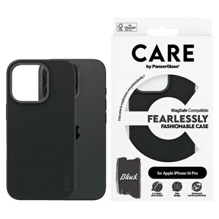PANZERGLASS ETUI FASHION CASE DO IPHONE 16 PRO DO MAGSAFE Z CZARNYM
