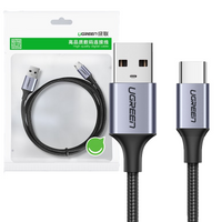 Ugreen kabel przewód USB - USB Typ C Quick Charge 3.0 3A 0,5m szary (60125)