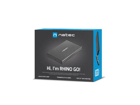 Obudowa na dysk HDD/SSD Natec RHINO Go USB 3.0 2.5" SATA czarna