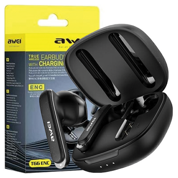 AWEI SŁUCHAWKI BEZPRZEWODOWE T66 TWS DO TELEFONÓW Z BLUETOOTH 5.3 I WYSOKĄ