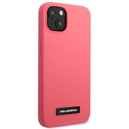 Karl Lagerfeld KLHCP13MSLMP1PI iPhone 13 6,1" hardcase fuksja/fuchsia Silicone Plaque