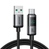 Kabel Joyroom S-A16 Pro Prism Series 66W USB-A - USB-C z wyświetlaczem 1,2m - czarny