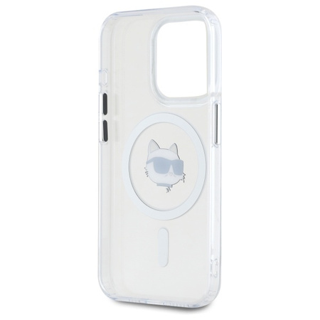 KARL LAGERFELD CASE DO IPHONE 15 PRO 6.1 DO MAGSAFE Z METALOWYM CHOUPETTE