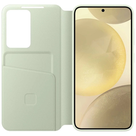 Etui Samsung Smart View Wallet EF-ZS921CGEGWW z klapką do Samsung Galaxy S24 - jasnozielone