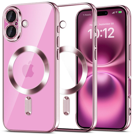 TECH-PROTECT ETUI MAGFLEX DO MAGSAFE IPHONE 16 POKROWIEC ODPORNY SHINY ROSE