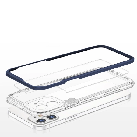 HURTEL ETUI POKROWIEC DO IPHONE 12 3IN1 Z RAMKĄ OCHRONA PRZED ZARYSOWANIAMI