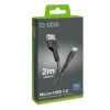 SBS KABEL USB-A MICRO-USB 2M DO SMARTFONÓW SAMSUNG HUAWEI XIAOMI ŁADOWANIE
