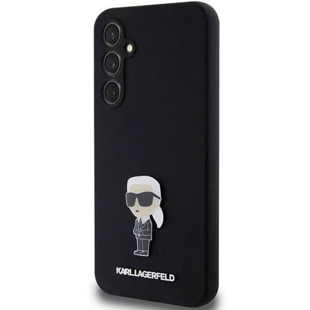 Etui Karl Lagerfeld Silicone Ikonik Metal Pin na Samsung Galaxy S23 FE - czarne