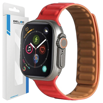 Beline pasek Apple Watch Magnetic42/44/45/49mm czerwony /red