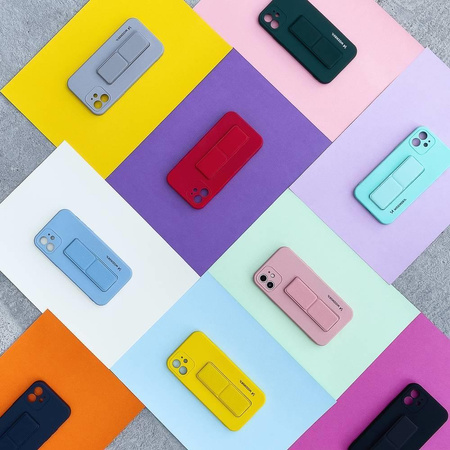 Wozinsky Kickstand Case silikonowe etui z podstawką etui Samsung Galaxy A23 różowe