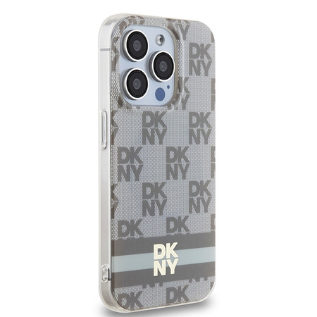DKNY ETUI HARDCASE DO IPHONE 13 PRO 6.1 IML CHECKERED MONO STRIPES