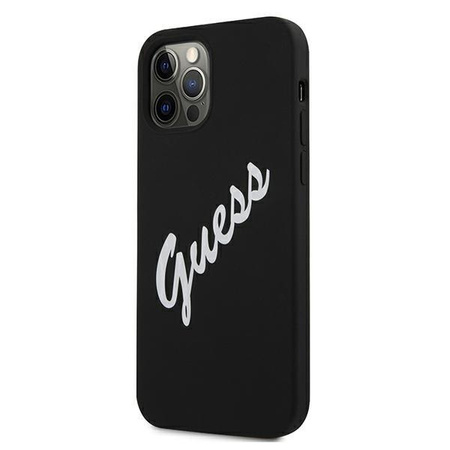 Guess GUHCP12LLSVSBW iPhone 12 Pro Max 6,7" czarno biały/black white hardcase Silicone Vintage