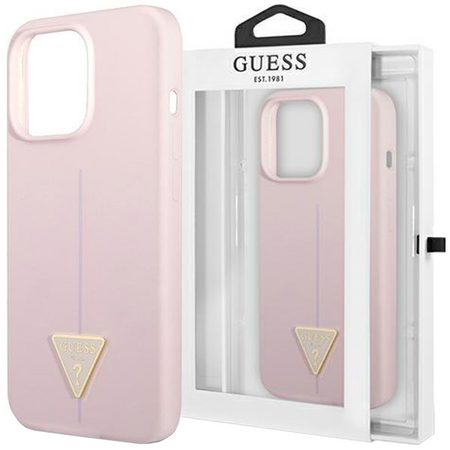 Guess GUHCP13SSLTGU iPhone 13 mini 5,4" fioletowy/purple hardcase Silicone Triangle