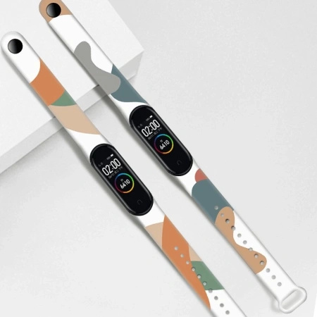 HURTEL STRAP OPASKA DO XIAOMI MI BAND 6 MI BAND 5 PASEK SILIKONOWY WZÓR 13
