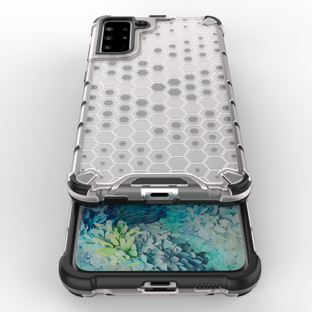 Honeycomb etui pancerny pokrowiec z żelową ramką Samsung Galaxy S21+ 5G (S21 Plus 5G) niebieski