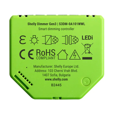 SHELLY ŚCIEMNIACZ WIFI GEN3 DO STEROWANIA OŚWIETLENIEM W DOMU BEZPRZEWODOWO