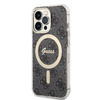 Guess zestaw ładowarka MagSafe + etui do iPhone 13 Pro Max 6,7" czarne 4G Print (GUBPP13XH4EACSK)