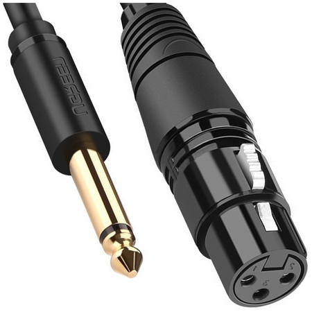 Ugreen kabel audio przewód mikrofonowy do mikrofonu XLR (żeński) - 6,35 mm jack (męski) 5 m (AV131)