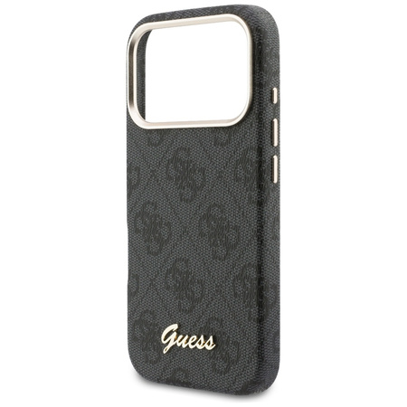 Etui Guess 4G Script MagSafe do iPhone   17 Pro Max czarny