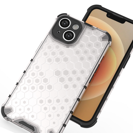 Honeycomb etui iPhone 14 Plus pancerny hybrydowy pokrowiec przezroczyste