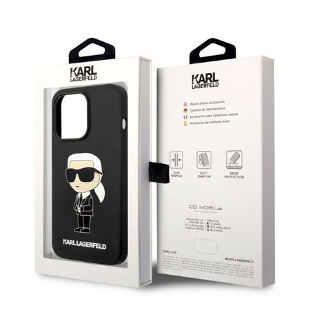 Karl Lagerfeld KLHCP14XSNIKBCK iPhone 14 Pro Max 6,7" hardcase czarny/black Silicone Ikonik