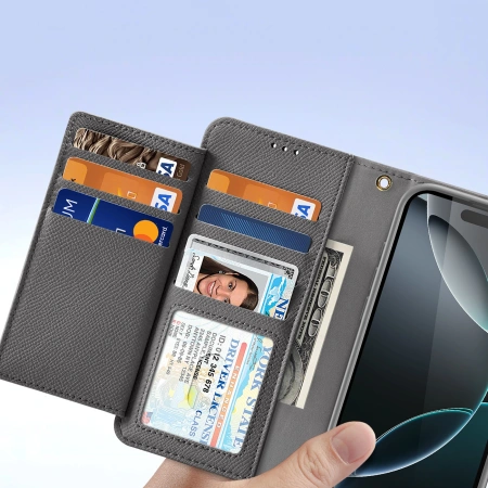 DUX DUCIS ETUI LAWA DO IPHONE 16 PRO Z ODDZIELNYM MAGNETYCZNYM PORTFELEM
