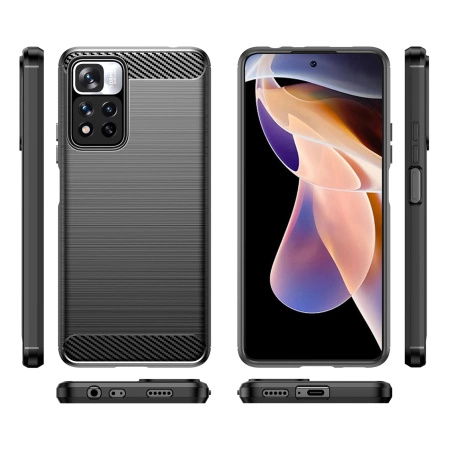 HURTEL ETUI POKROWIEC CARBON DO XIAOMI REDMI NOTE 11 PRO PLUS 5G ELASTYCZNE