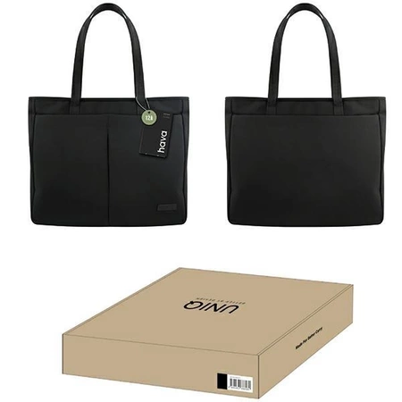 Torba UNIQ Hava na laptopa 16'' RPET - czarna